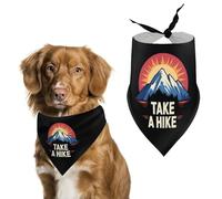 Take A Hike Hiking Mountains Dog Bandana Pet Scarf for Small Medium Large Dogs Triangle Bibs Photo Prop Gift