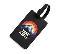 Take A Hike Hiking Mountains Luggage Tags for Suitcases Handbag Tag Labels Travel Accessories Privacy Cover ID Label