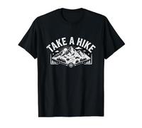Take A Hike Outdoors Nature Hiking Lover Value Graphic T-Shirt, Men, Black, S