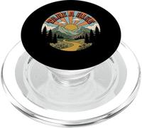 Take A Hike Sunset Hiking Outdoor Nature Mountain Hike Retro PopSockets PopGrip for MagSafe