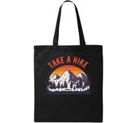 Take A Hike Sunset Mountains Natural Ecological Cotton Tote Bag Black