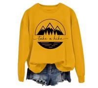 Take A Hike Sweatshirt, Take A Hike Shirt, Funny Mountains Camping Hiking Take A Hike Sweatshirt Women Men Yellow