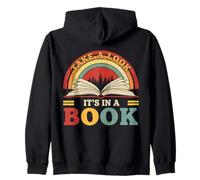 Take A Look It's In A Book Retro Classic Bookworm Zip Hoodie