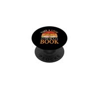 Take A look It's In A Book Retro Library Literary Reading PopSockets Adhesive PopGrip