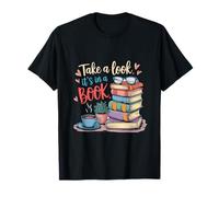 Take A Look It's in A Book Retro Reading Book Lover T-Shirt