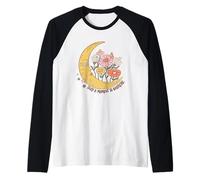 Take A Moment To Breathe Moon Flowers Raglan Baseball Tee