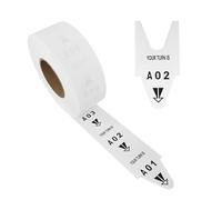 Take a Number Tickets Turn O Matic Tickets Letter Take a Ticket Number for D80 Ticket Dispenser 1 Roll 2000 Tickets 4 Groups Ticket Number from A01-E99 White