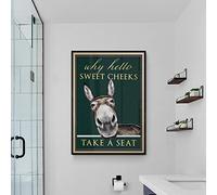 Take a Seat Donkey Vintage Poster Your Butt Napkins My Lord Art Print Why Hello Sweet Cheek Funny Canvas Painting Decor 35x50cm-2Pieces Frameless