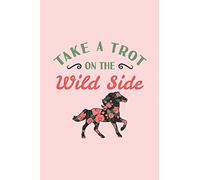 Take A Trot On The Wild Side: Trotting Floral Horse Silhouette with Flowing Mane Journal