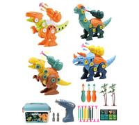 Take Apart Dinosaur Toys for Kids, STEM Building Construction Toy Set with Electric Drill & Storage Box, DIY Assembly Dinosaur Kit for Boys & Girls Ages 3-6, Educational Pretend Play Gift for Toddlers