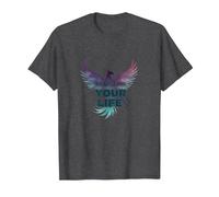 Take Back Your Life Phoenix Empowerment Inspiration T-Shirt, Men, Dark Heather Grey, 6XL