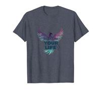 Take Back Your Life Phoenix Empowerment Inspiration T-Shirt, Men, Heather Blue, 6XL