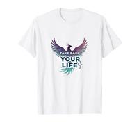 Take Back Your Life Phoenix Empowerment Inspiration T-Shirt, Men, White, 4XL