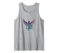 Take Back Your Life Phoenix Empowerment Inspiration Tank Top, Men, Heather Grey, M