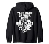 Take Care Of Your Body Straight Edge Forever Edger Life XXX Zip Hoodie