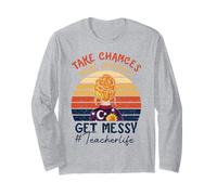Take Chances Make Mistakes Get Messy #Teacherlife Vintage Long Sleeve T-Shirt
