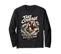 Take Courage It is I. Don't Be Afraid Bible Verse Art Long Sleeve T-Shirt