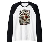 Take Courage It is I. Don't Be Afraid Bible Verse Art Raglan Baseball Tee