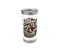 Take Courage It is I. Don't Be Afraid Bible Verse Art Stainless Steel Insulated Tumbler