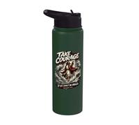 Take Courage It is I. Don't Be Afraid Bible Verse Art Stainless Steel Insulated Water Bottle