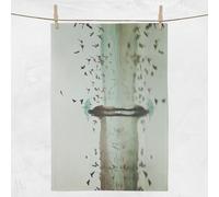 Take Flight To Old Memories Cotton Tea Towel - White