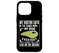 Take Iron Live On Greens Funny Golfer Design Case for iPhone 16 Pro