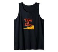 Take It Easy Frog Relaxing Design Tank Top