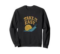 Take It Easy Retro Snail Design Sweatshirt