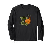 Take It Easy Snail Retro Vintage Cute Slow Down Long Sleeve T-Shirt