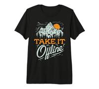 Take It Offline Funny Hiking Nature Lover Premium T-Shirt
