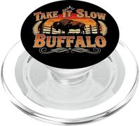 Take It Slow Buffalo - Funny Rhyming Animal Saying PopSockets PopGrip for MagSafe