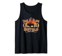 Take It Slow Buffalo - Funny Rhyming Animal Saying Tank Top