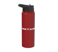 Take It Slow Patience Typography Mindful Pace Stainless Steel Insulated Water Bottle