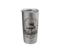 Take It Slow Snail, Cottagecore Mushroom Tee Stainless Steel Insulated Tumbler