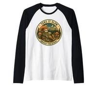 Take It Slow Under The Stars Sloth Mushroom Camping Raglan Baseball Tee