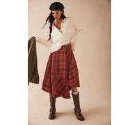 Take Me Along Circle Skirt at Free People in Scarlet Combo, Size: US 6 - female