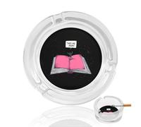 Take Me Away Round Glass Ashtray Washable Simple Ash Trays