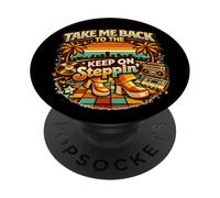 Take Me Back Disco 70's Keep On Steppin Retro Dance Vibes PopSockets Adhesive PopGrip