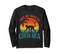 Take Me Back to Costa Rica Monkey Sunset Long Sleeve T-Shirt