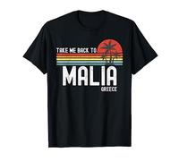 Take Me Back To Malia Greece Vintage Vacation T-Shirt