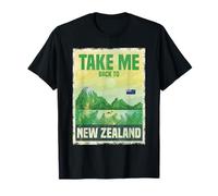 Take Me Back to New Zealand Mountain Fern Scene T-Shirt
