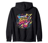 Take Me Back to the 80s Retro Music Vibe Throwback Zip Hoodie
