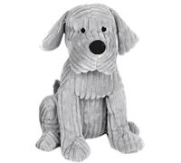 Take Me Home Door Stop - 28Cm Ribbed Grey Dog