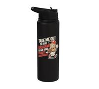 Take Me Out to Ball Game Funny Baseball Stainless Steel Insulated Water Bottle
