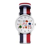Take Me Out to The Ball Game Braided Strap Wrist Watches | Minimalist Three-Hand Wristwatch Quartz Watch for Men Women Gift