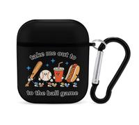 Take Me Out to The Ball Game Earbuds Case Cover for AirPods 1 2 | PC Hard Protective Case Printed Bluetooth Earphone Cover