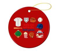 Take Me Out to The Ball Game Round Decor Hanging Ornament 1 Pcs
