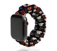Take Me Out to The Ball Game Scrunchie Watch Band Elastic | Polyester Wristbands Quick Release Replacement Straps Compatible with IWatch