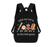 Take Me Out to The Ball Game Travel Laptop Backpack 17 Inch | Casual Daypack Large Capacity Shoulder Bag Business Backpack for Men Women