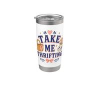 Take Me Thrifting Vintage Style Secondhand Shopping Stainless Steel Insulated Tumbler
